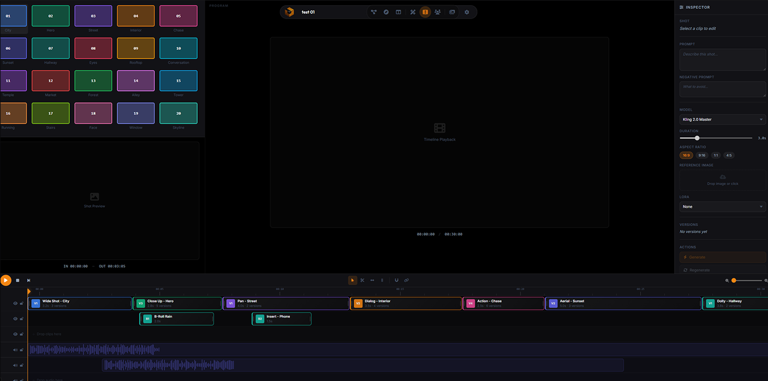 Kubock Rough Cut Timeline